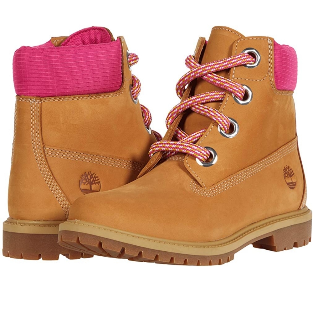 TIMBERLAND HERITAGE 6 INCH Waterproof Boot Pink Lace - Picture 2 of 8